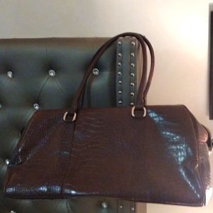 Bath and body work travel bag. Brown carry bag